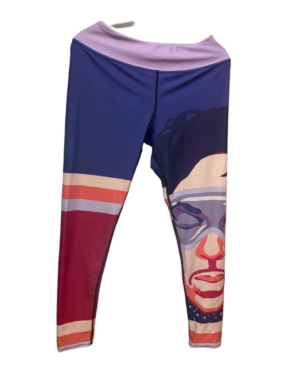 Prince Colorblock High-Rise Leggings in Purple and Red